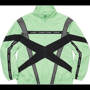 Supreme Cross Paneled Track Jacket Mint